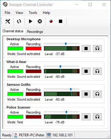 Snooper multi channel recorder