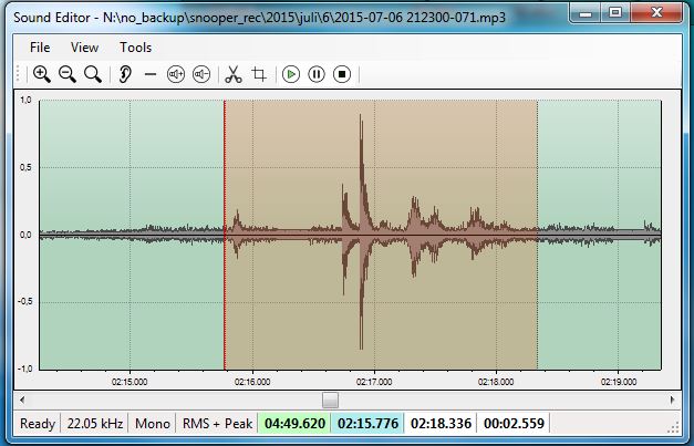 Snooper sound editor