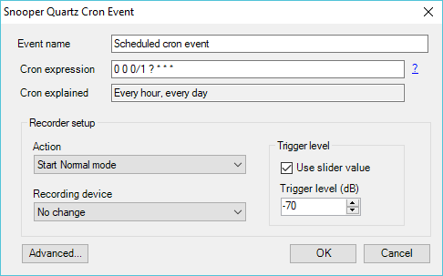 Snooper 1 hour cron event